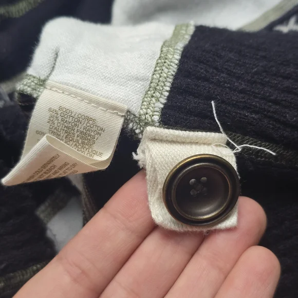 Free People Black and White Striped Cowl Neck Sweater - Picture 8 of 11